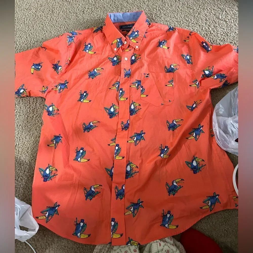 Crown & Ivy Toucan Button Down Shirt